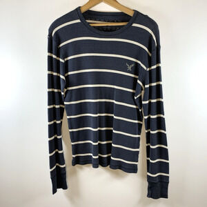 American Eagle Mens Y2K Waffle Knit Long Sleeve Shirt Sz S Preppy Layer‎ 2010